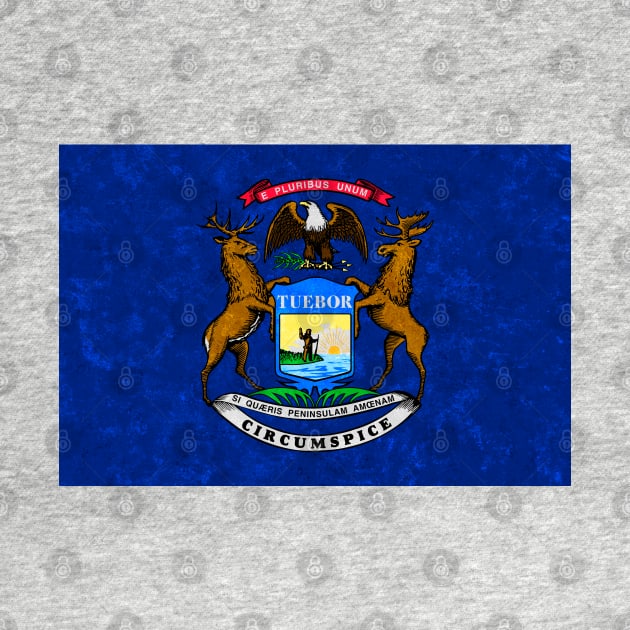 State flag of Michigan by Enzwell